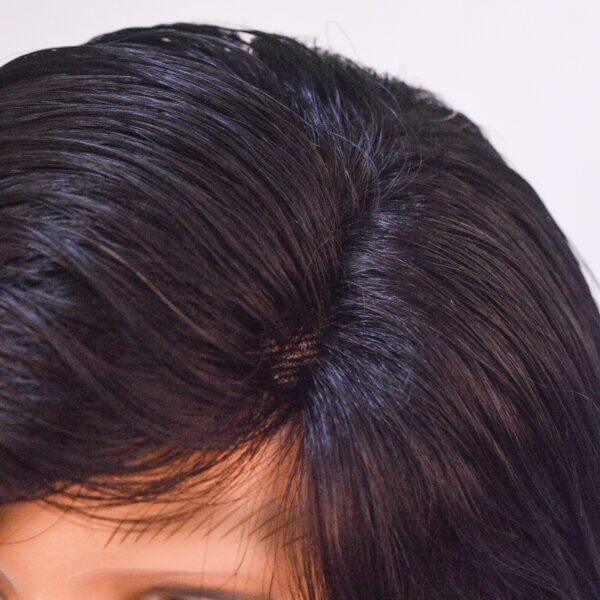 the image showing the side part of the wig